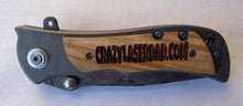 Load image into Gallery viewer, Olive Wood Damascene Style Knife
