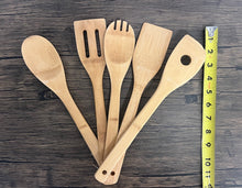 Load image into Gallery viewer, Bamboo Serving Utensil Set (5)
