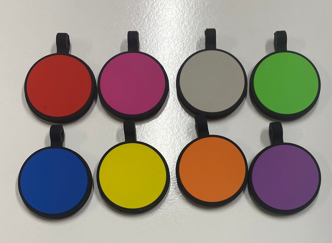 Round silicone pet tags