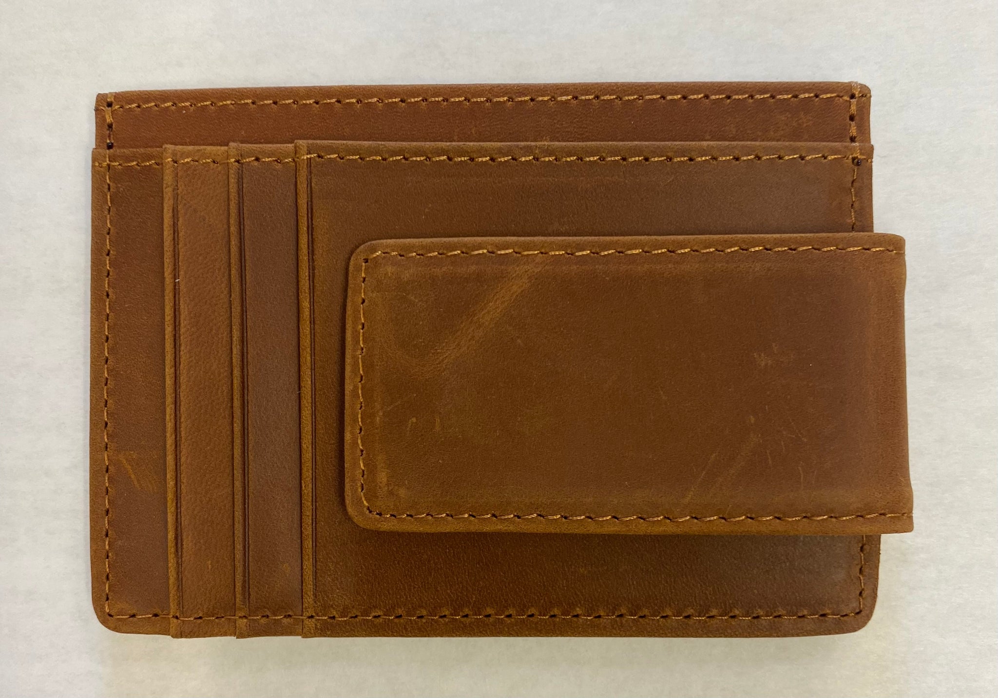 Veg Tanned Leather Wallet w/money clip – Crazy Laser Dad Blanks