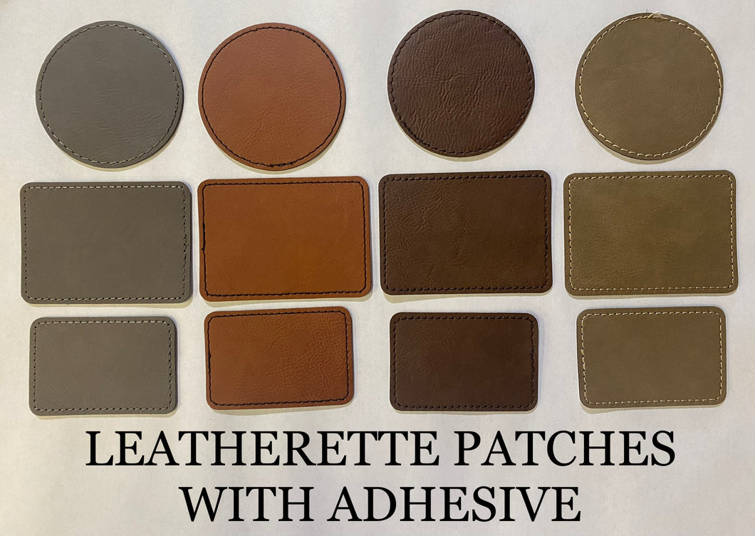 Leatherette Hat Patches w/ adhesive backing